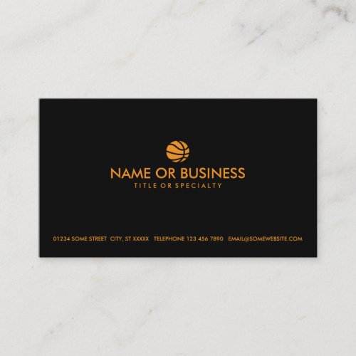 simple basketball business card templates