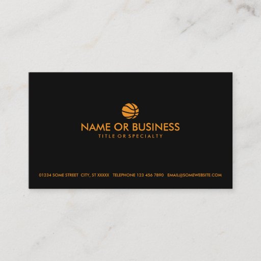 Customizable simple basketball business card templates