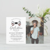 Simple BBQ Graduation Party Photo Invitation (Standing Front)