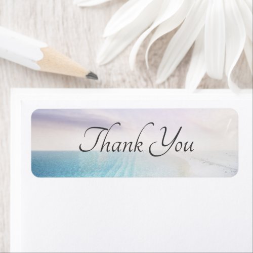 Simple Beach Business Thank You  Label