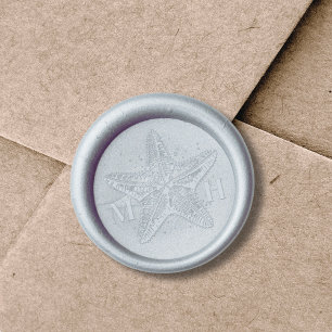 Simple Beach Monogram Wedding Wax Seal Stamp