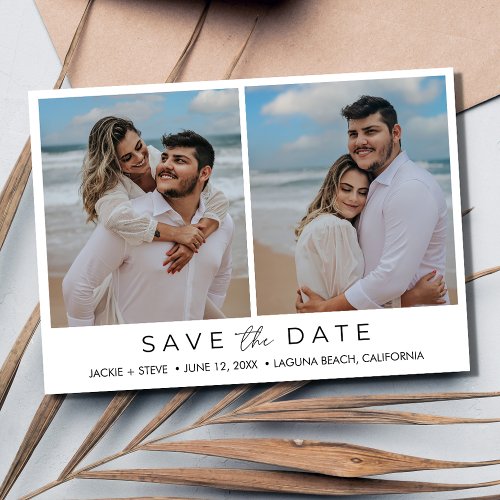 Simple Beach Photo California Wedding Save The Date