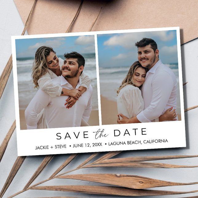 Simple Beach Photo California Wedding Save The Date (Simple Beach Photo California Wedding Save The Date)