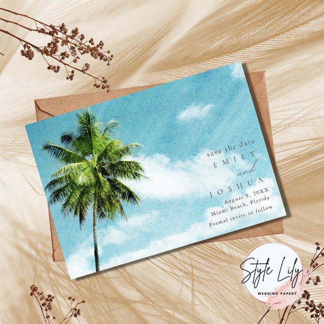 Simple Beach Photo Wedding Save The Date (Creator Uploaded)
