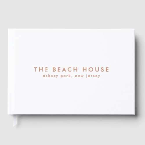 Simple Beach Rental Home Welcome Guest Book