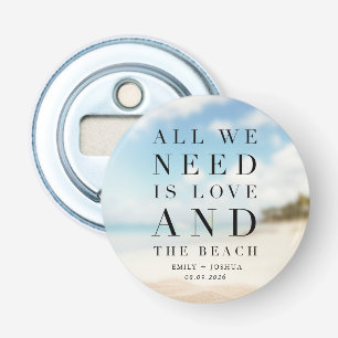 Simple Beach Wedding Favor Bottle Opener