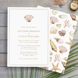 Simple Beach Wedding Invitation