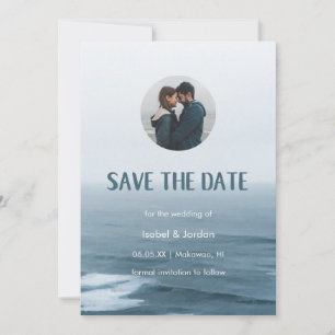 Simple Beach Wedding Photo Save the Date