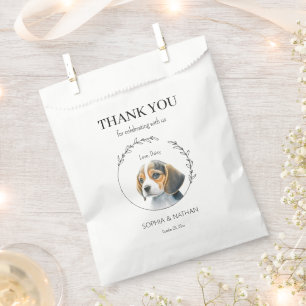 Simple Beagle Dog Wedding Thank You Favor Bag