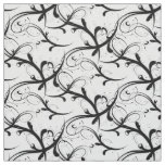 Simple Beautiful Black and White Scroll Fabric