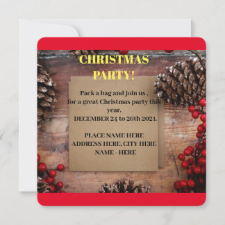 SIMPLE & BEAUTIFUL CHRISTMAS PARTY INVITATION CARS