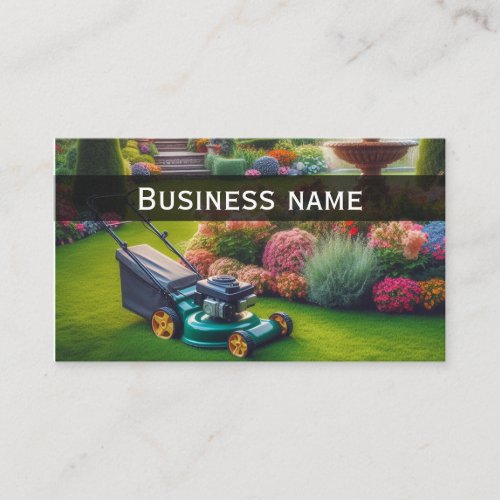 Simple Beautiful Garden Lawn Care Business Card