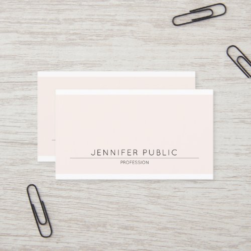 Simple Beautiful Modern Elegant Color Plain Trendy Business Card