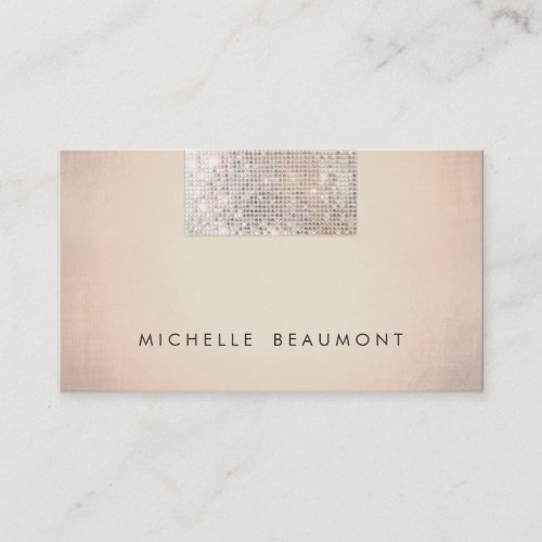 Simple Beauty and Fashion Chic Copper Faux Sequin Business Card