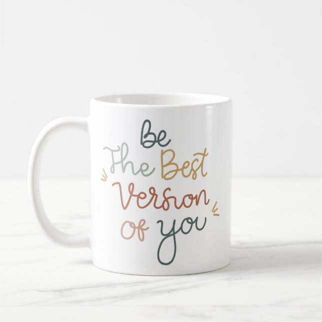 Simple Beauty Inspirational Quote Letter Warm Coffee Mug (Left)