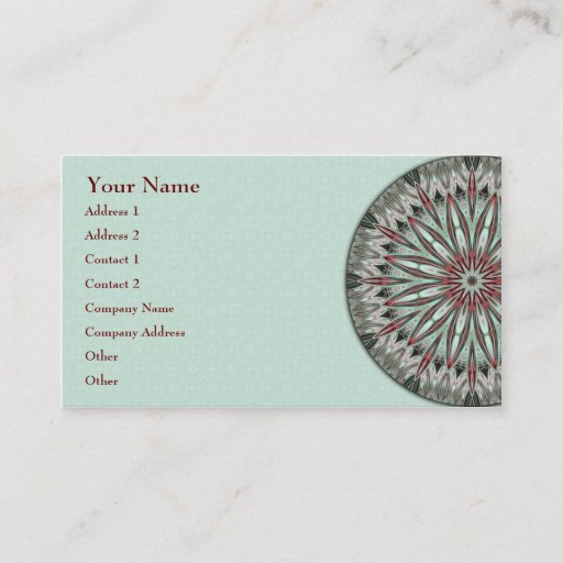 Customizable Simple Beauty Mandala - Business Card