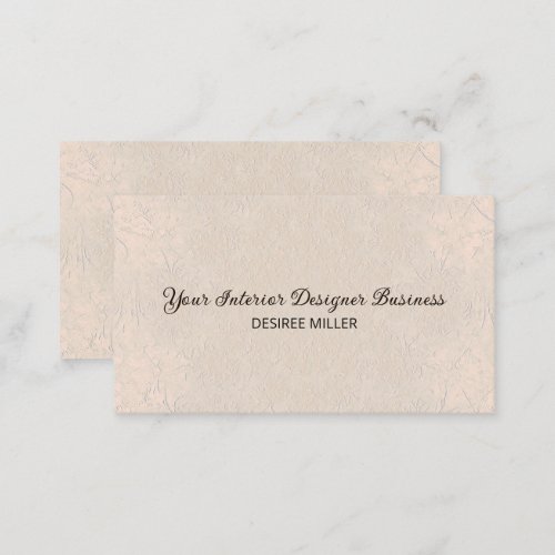 Simple Beige Brown Simple Elegant Texture Business Card
