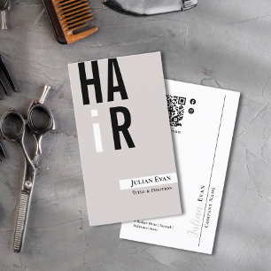 Simple Beige Hairdresser Neutral Business Card