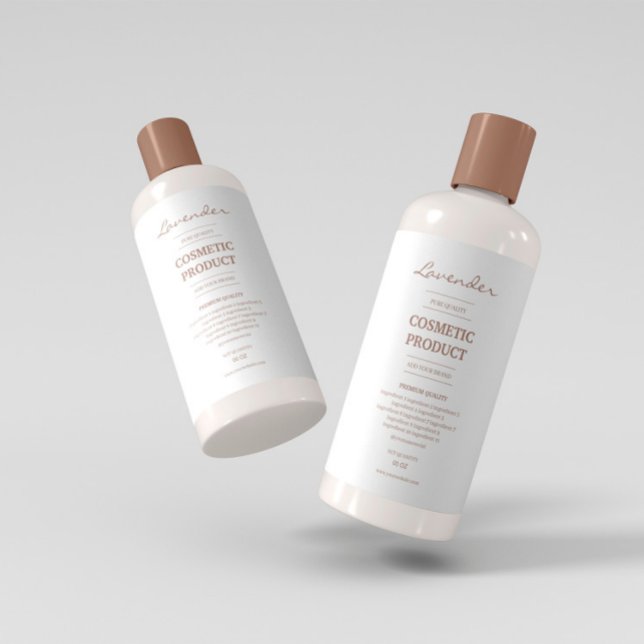 Simple beige ingredients product label (Creator Uploaded)