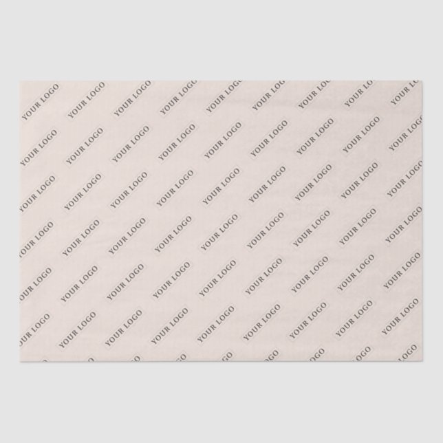 Simple Beige Minimal Custom Business Logo Tissue Paper (Front)