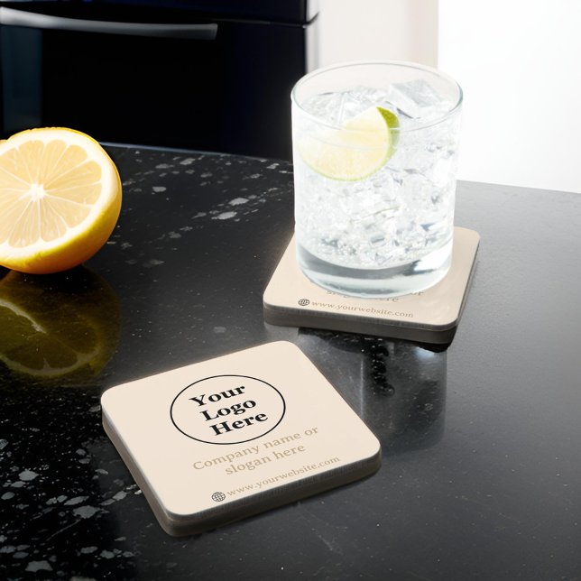 Simple beige minimalist  beverage coaster (Creator Uploaded)