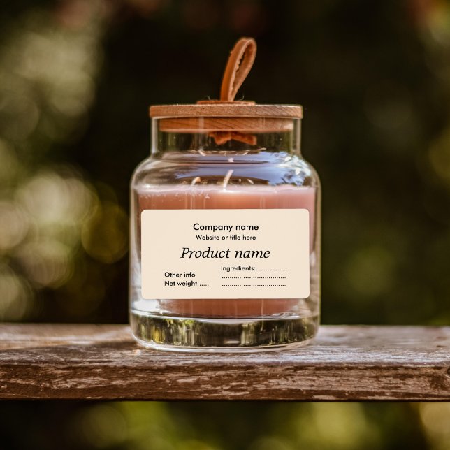 Simple beige minimalist label (Creator Uploaded)