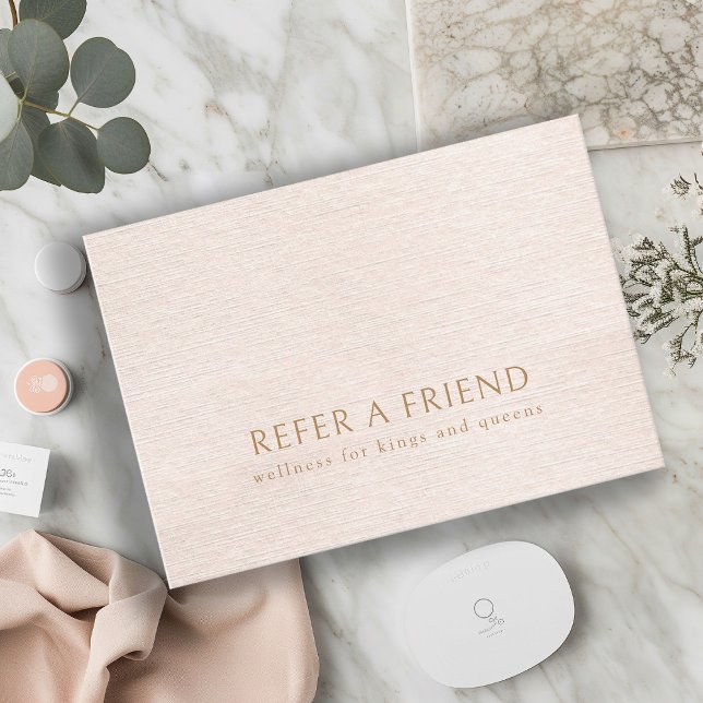 Simple Beige Modern Minimalist Referral Cards (Creator Uploaded)