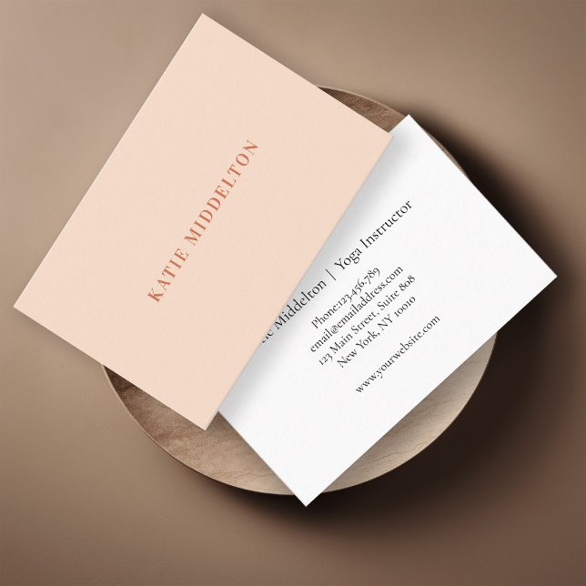Simple, beige-peach-orange Business Card (Creator Uploaded)
