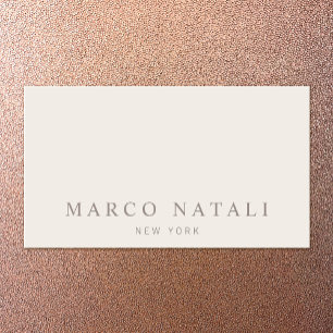 Simple Beige Professional Business Card
