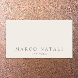 Simple Beige Professional Business Card