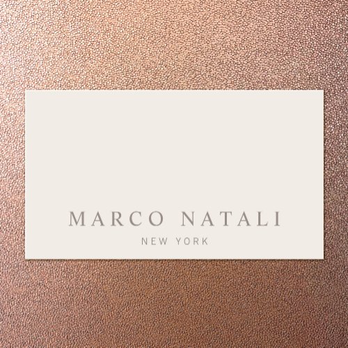 Simple Beige Professional Business Card