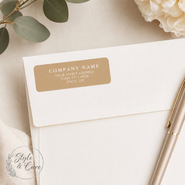 Simple Beige Return Address Stickers (Simple Beige Return Address Stickers)