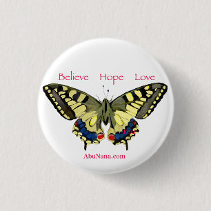 Simple Believe, Hope, Love, Butterfly Button