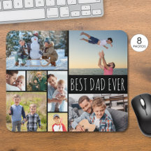 Simple BEST DAD EVER 8 Photo Collage