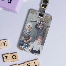 Simple Best Dad Ever Photo Luggage Tag