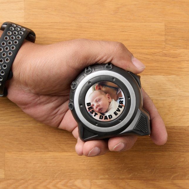 Simple Best Dad Ever Photo  Tape Measure (Home)