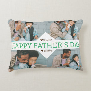 Simple Best Dad Ever Simple Photo Fathers Day Accent Pillow