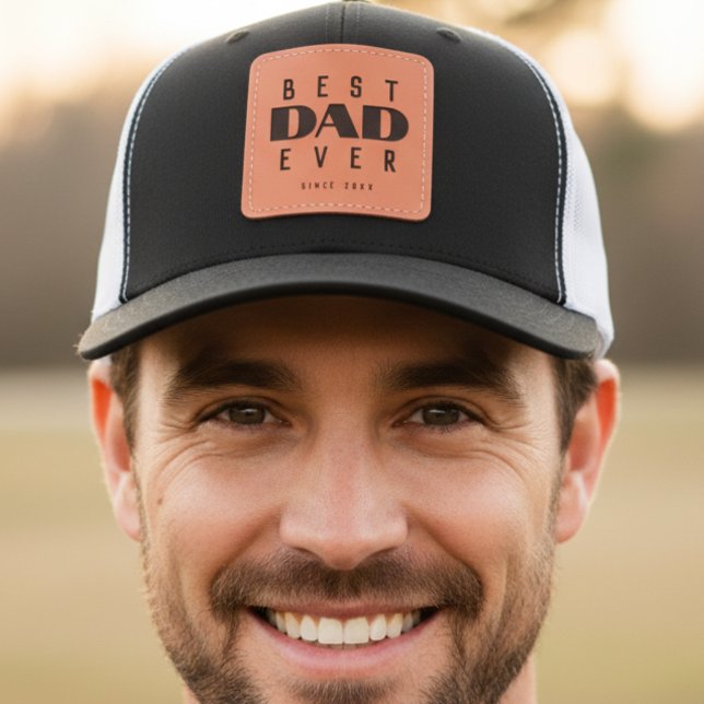 Simple Best Dad Ever Since Leather Patch Hat (Simple Best Dad Ever Since Leather Patch Hat
)