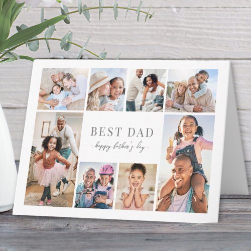 Simple Best Dad Photo Collage Father's Day Card Simple Best Dad Photo Collage Father's Day Card