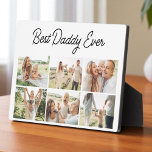 Simple Best Daddy Ever Custom 6 Photo Collage Plaque<br><div class="desc">Keep it heartfelt and timeless with this simple 6 photo collage plaque featuring the message Best Daddy Ever. Designed with a clean layout to highlight your favorite memories, this custom wood plaque is the perfect gift for Fathers Day, birthdays, or just to show love and appreciation. Printed on smooth, durable...</div>