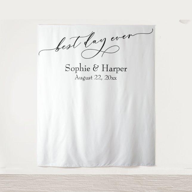 Simple Best Day Ever Photo Backdrop (Front)