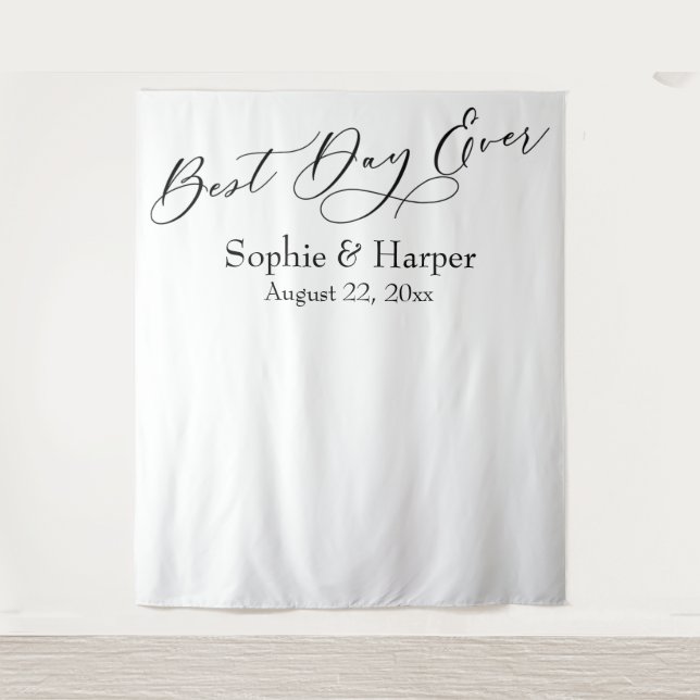 Simple Best Day Ever Photo Backdrop (Front)