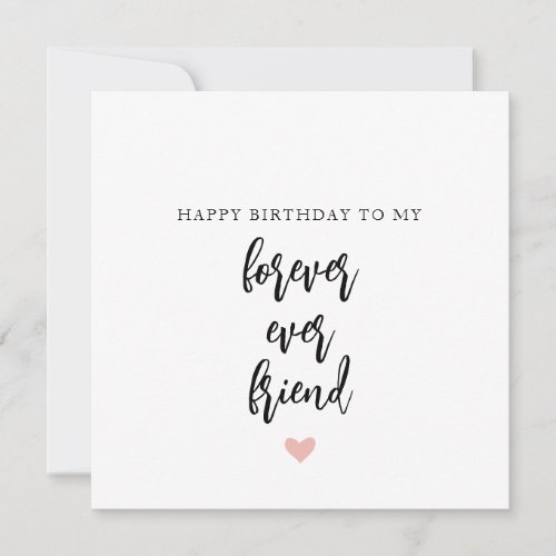 Simple Best Friend Birthday Card