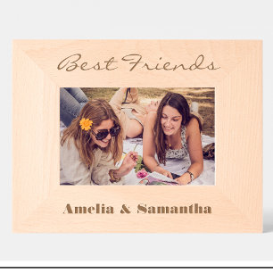 Simple Best Friends Custom Wood Picture Frames 