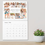 Simple Best Friends Photo Collage Calendar<br><div class="desc">Personalized "Besties" Photo Calendar. Celebrate your friendship all year long with this custom calendar made just for best friends. The cover and each month feature the same clean and simple layout, keeping the focus on your favorite photos and shared memories. The center of the front cover reads “Besties” in bold,...</div>