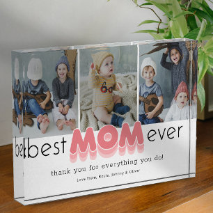 Simple Best Mom Ever Photo Block