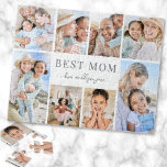 Simple Best Mom Photo Collage Jigsaw Puzzle<br><div class="desc">Personalized "Best Mom" Jigsaw Puzzle with Photo Collage. This simple and thoughtful jigsaw puzzle is a fun and meaningful way to showcase cherished memories. The design features space for eight photos, arranged in a border around the edges, while keeping the focus on the heartfelt message in the center. At the...</div>