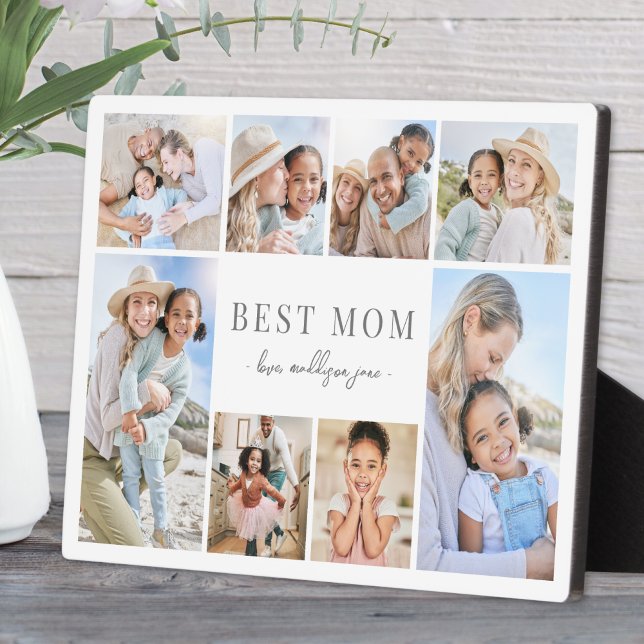 Simple Best Mom Photo Collage Plaque (Simple Best Mom Photo Collage plaque)