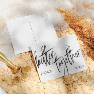 Simple Better Together Script Save The Date Postcard
