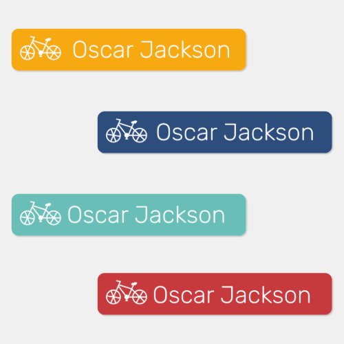  Simple Bicycle Childs Clothing Name Tag Kids Labels